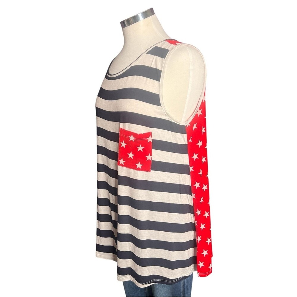 Heimish Red White Blue Star Tank Top 3XL NWT